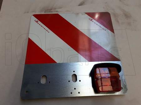 warining sign HINTEN 423X423 TYP1 DIN11030