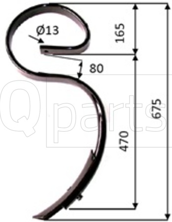 Federzinke mit Schar 45x12x675